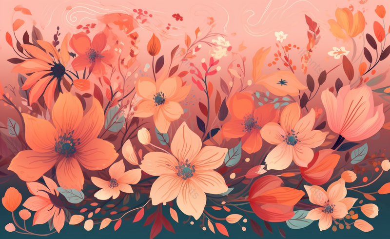 浪漫花朵装饰请柬设计图,插画/手绘图,插画/手绘图库,插画/手绘图下载,插画/手绘